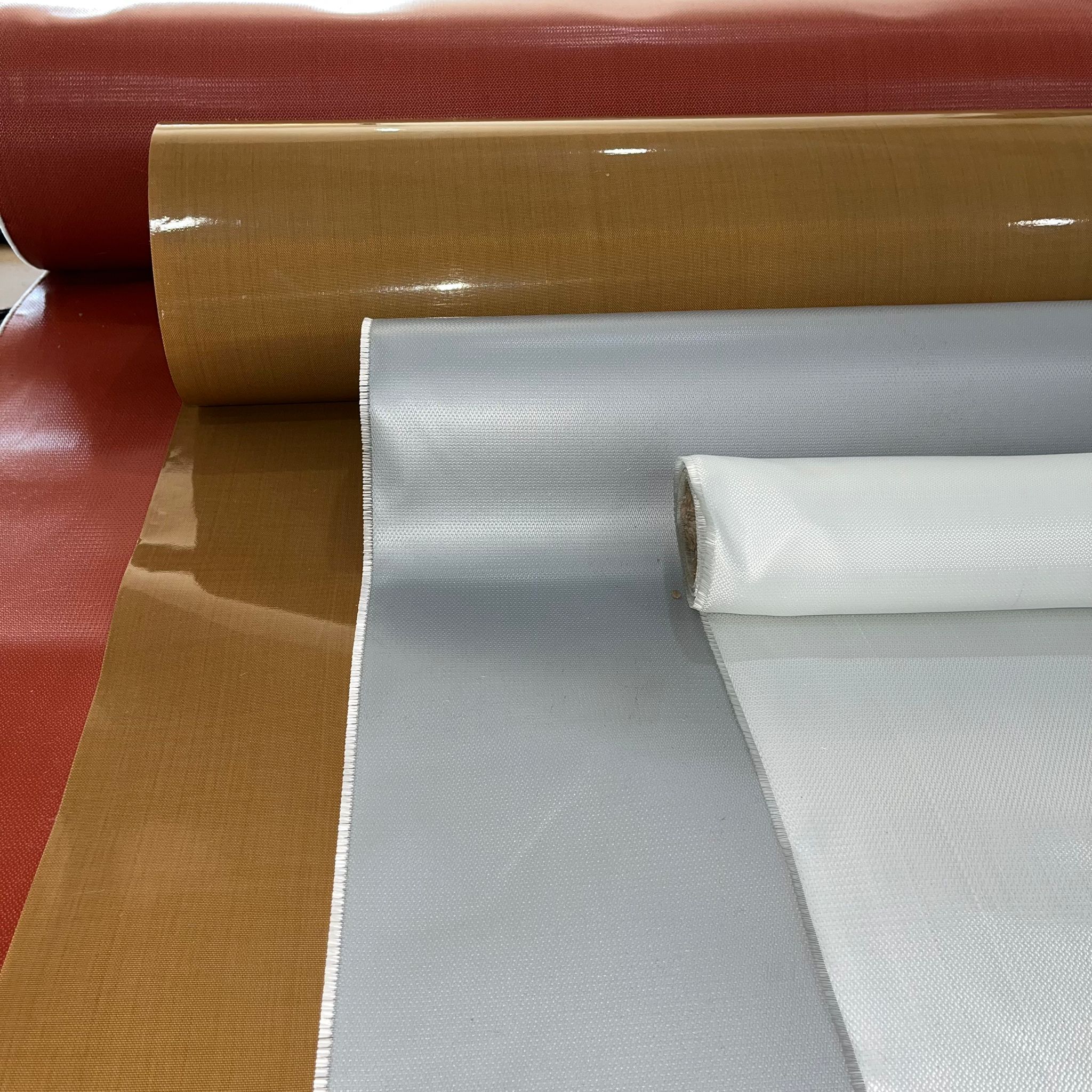 Cam elyaf kumaşlar, PTFE, Silikon, Pu Aluminize kaplı cam elyaf kumaşlar